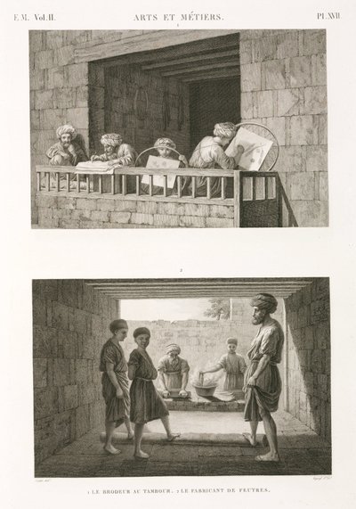 सिलाई कढ़ाई और फेल्ट-मेकिंग, मिस्र, c 1798 द्वारा अज्ञात