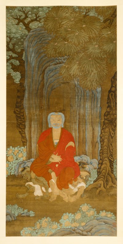 बोधि वृक्ष के नीचे शाक्यमुनि, 1600-50। द्वारा अज्ञात