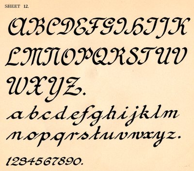 शीट 12, अल्फाबेट्स के पोर्टफोलियो से, 1929 द्वारा अज्ञात