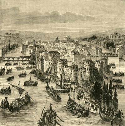 पेरिस की घेराबंदी नाविकों द्वारा, 845, 1890। द्वारा अज्ञात