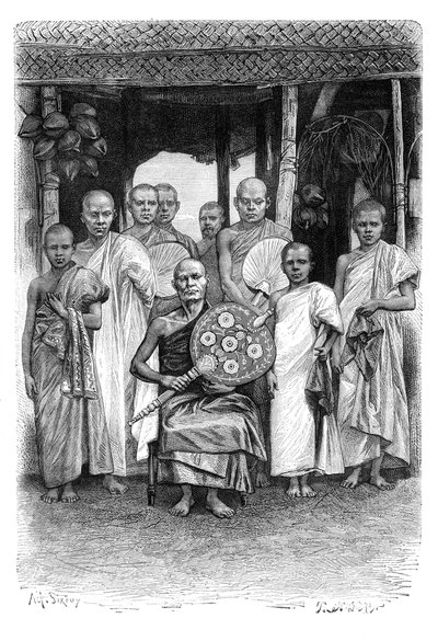 सिंघली बौद्ध पुजारी, श्रीलंका, 1895 द्वारा अज्ञात