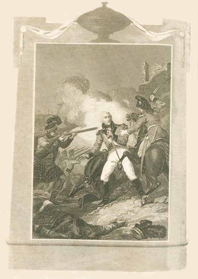 अलेक्जेंड्रिया की लड़ाई में सर राल्फ एबरक्रॉम्बी, 1801, 1816। द्वारा अज्ञात