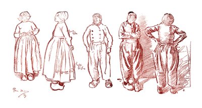 वोल्दम, हॉलैंड, 1900 में स्केच द्वारा अज्ञात