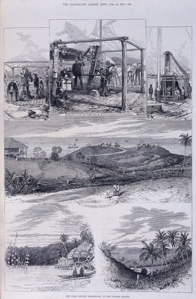 सूर्य ग्रहण वेधशाला, निकोबार द्वीप समूह, c1875 द्वारा अज्ञात