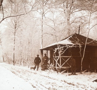 बर्फ में सैनिक, Marquenterre, उत्तरी फ्रांस, c1914-c1918 द्वारा अज्ञात