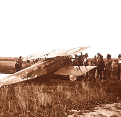Biplane, सोम्मे, उत्तरी फ्रांस के आसपास के सैनिक, c1914-c1918 द्वारा अज्ञात