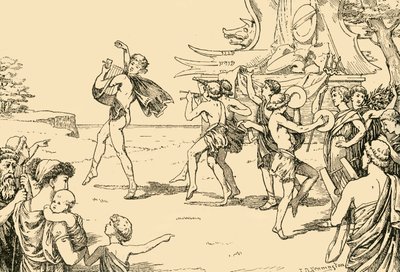 सोफोक्ल्स, कोरस ऑफ यूथ्स, 1890। द्वारा अज्ञात