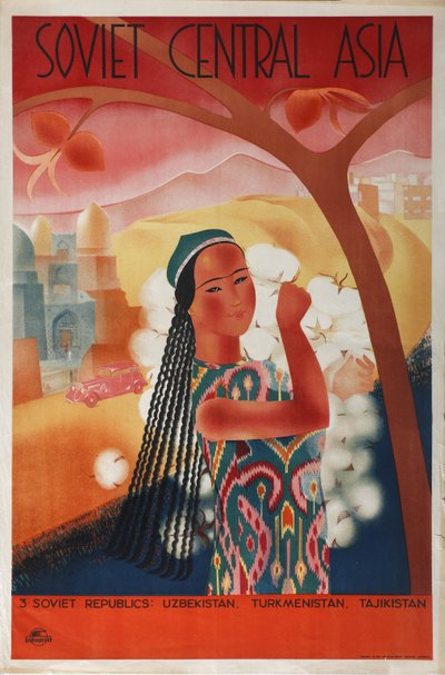 इंटूरिस्ट कंपनी का सोवियत मध्य एशिया पोस्टर, 1934 द्वारा Unbekannt