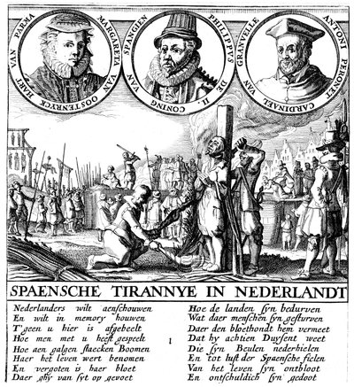 Huguenots के स्पेनिश निष्पादन, c1565 द्वारा अज्ञात