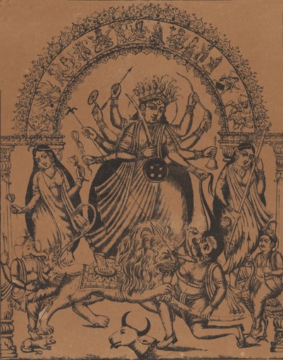 श्री श्री दुर्गा, सीए. 1875-80. द्वारा अज्ञात