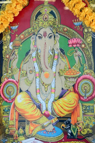श्री थेन्डे युथापानी मंदिर। गणेश। चित्र। हो ची मिंन शहर। वियतनाम द्वारा अज्ञात