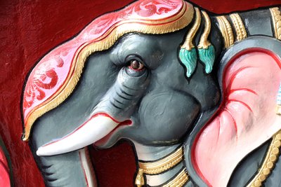 श्री वडापतिरा कालियाम्मन हिंदू मंदिर। हाथी। सिंगापुर द्वारा अज्ञात