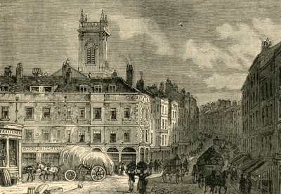 स्नो हिल से सेंट एंड्रयूज चर्च, 1850 में, c1872। द्वारा अज्ञात