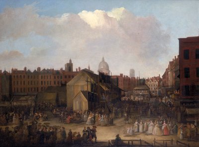 सेंट बार्थोलोम्यू का मेला, स्मिथफील्ड, c1737-c1743 द्वारा अज्ञात