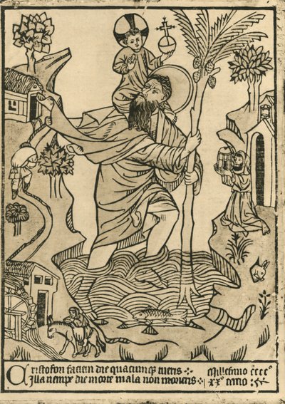 सेंट क्रिस्टोफर। 1423, 1915। द्वारा अज्ञात