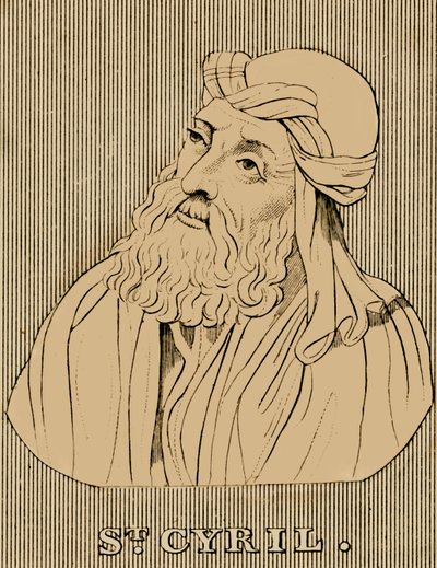 सेंट सिरिल, c376-444, 1830। द्वारा अज्ञात