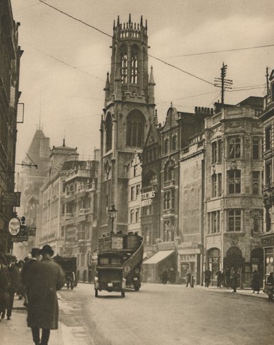 सेंट डंस्टांस फ्लीट स्ट्रीट, इजाक वाल्टोंस पैरिश चर्च, c1935। द्वारा अज्ञात