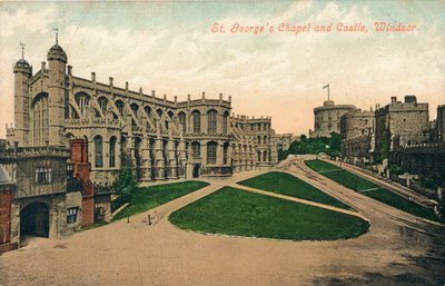सेंट जॉर्जेस चैपल और कैसल, विंडसर, c1910। द्वारा अज्ञात