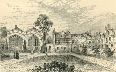 सेंट हेलेंस प्रियोरी, और लीसेस्टर हॉल, c1799, c1872। द्वारा अज्ञात