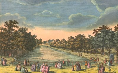 सेंट जेम्स पार्क और बकिंघम हाउस, c1763। द्वारा अज्ञात