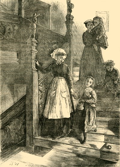 क्रॉमवेल हाउस की सीढ़ी, 1876, सी 1876। द्वारा अज्ञात
