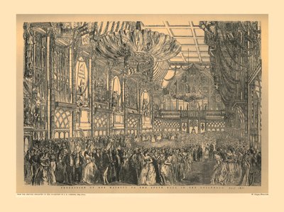 स्टेट बॉल एट गिल्डहॉल, 1851, 1886 द्वारा अज्ञात