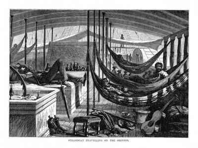 स्टीमर, ओरिनोको, दक्षिण अमेरिका, 1877 पर यात्रा करते हुए द्वारा अज्ञात
