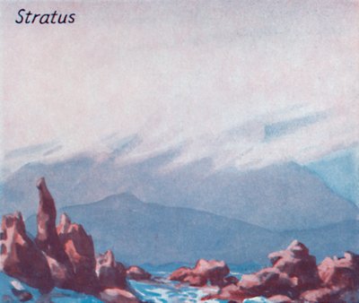 स्ट्रैटस - प्रिंसिपल क्लाउड फॉर्म्स इन द स्काई, 1935 का एक दर्जन द्वारा अज्ञात