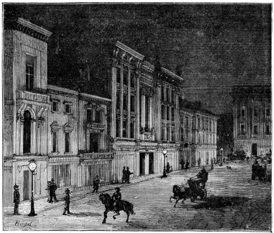 न्यूकैसल अपॉन टाइन में स्ट्रीट स्वान गरमागरम बिजली के लैंप, 1883 द्वारा जलाया गया द्वारा अज्ञात