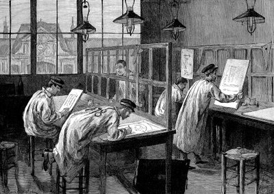 1887 के पेरिस, सेंट्रल स्कूल ऑफ आर्ट्स एंड मैन्युफैक्चरर्स के छात्र द्वारा अज्ञात