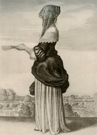 समर - एक अंग्रेजी महिला की सामान्य ग्रीष्मकालीन पोशाक, चार्ल्स I का शासनकाल, c1620-1640, 1937। द्वारा अज्ञात