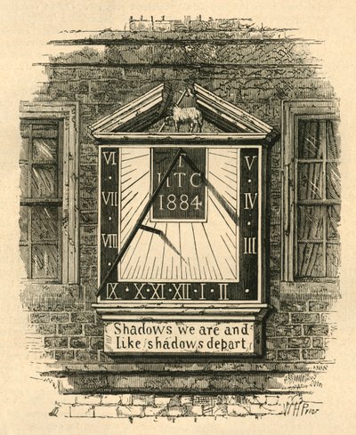 मंदिर में सन-डायल, 1885, 1897। द्वारा अज्ञात