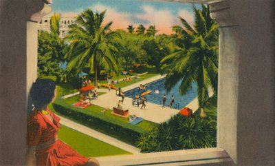 स्विमिंग पूल, होटल डेल प्राडो, बैरेंक्विला, c1940s द्वारा अज्ञात