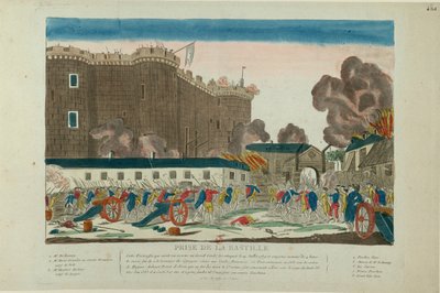 14 जुलाई, 1789, 1789 को बैस्टिल का कब्जा। द्वारा अज्ञात