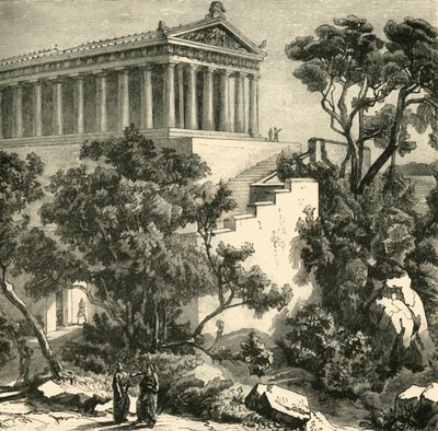 पोसिडॉन और क्राउन का मंदिर, 1890। द्वारा अज्ञात