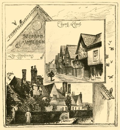 द अल्म्सहाउस, ऑडली एंड और चर्च स्ट्रीट, केसर वाल्डेन, 1898। द्वारा अज्ञात