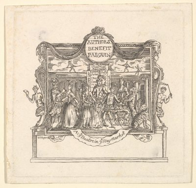 लेखक लाभ: पसक्विन, 1736। द्वारा अज्ञात