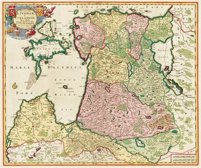 ducatus Livonia और Curlandiae नोवा, 1705: बाल्टिक सागर से द्वारा अज्ञात