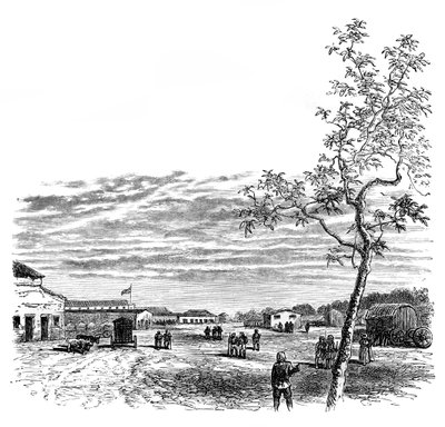 मेरठ, भारत में बैरक, c1850s, 1888 द्वारा अज्ञात