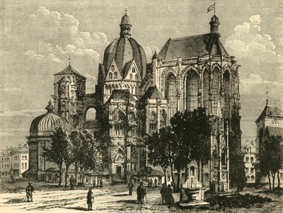 आसेन की बेसिलिका, या ऐक्स-ला-चैपल, 1890। द्वारा अज्ञात