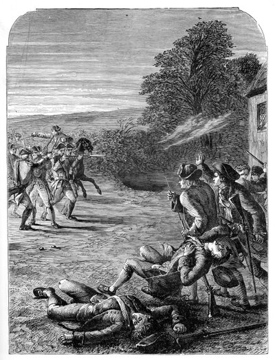 लेक्सिंगटन और कॉनकॉर्ड की लड़ाई, 19 अप्रैल 1775, 1872 द्वारा अज्ञात