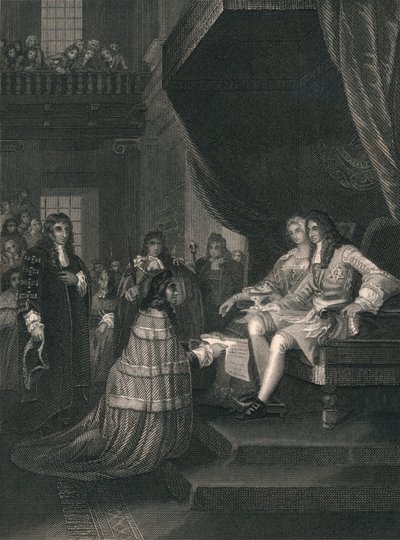 विलियम और मैरी के समक्ष प्रस्तुत अधिकार का विधेयक, 1689, 19 वीं शताब्दी के मध्य में। द्वारा अज्ञात