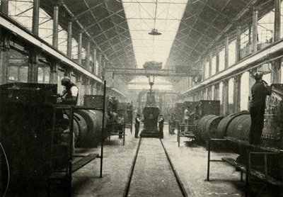 द बॉयलर शॉप, लोकोमोटिव वर्क्स, स्विंडन, c1930। द्वारा अज्ञात