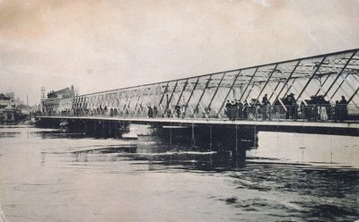 अप्रैल 1908, मॉस्को, रूस की बाढ़ के दौरान बोरोडिंस्की पुल द्वारा अज्ञात