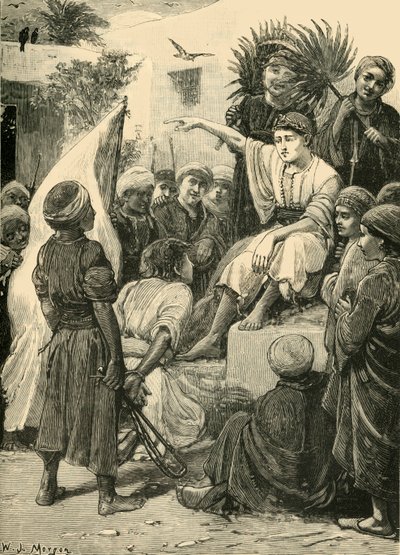 द बॉय साइरस प्लेइंग द किंग, 1890। द्वारा अज्ञात