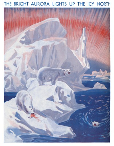 द ब्राइट ऑरोरा लाइट्स अप द आईसी नॉर्थ, 1935 द्वारा अज्ञात