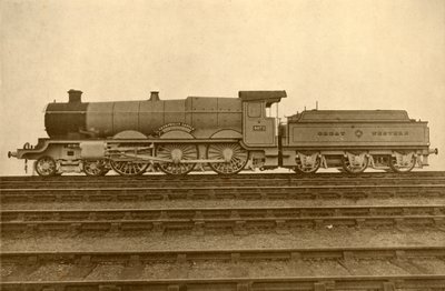कैर्फ़िली कैसल 4-6-0, ग्रेट वेस्टर्न रेलवे, 1930। द्वारा अज्ञात