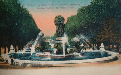 द कार्पपो फाउंटेन - लक्समबर्ग गार्डन, पेरिस, c1920 द्वारा अज्ञात