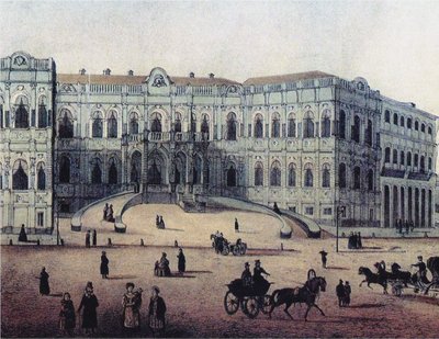 मास्को में Myasnitskaya स्ट्रीट पर चेरतकोव हाउस, 1860 के दशक द्वारा अज्ञात