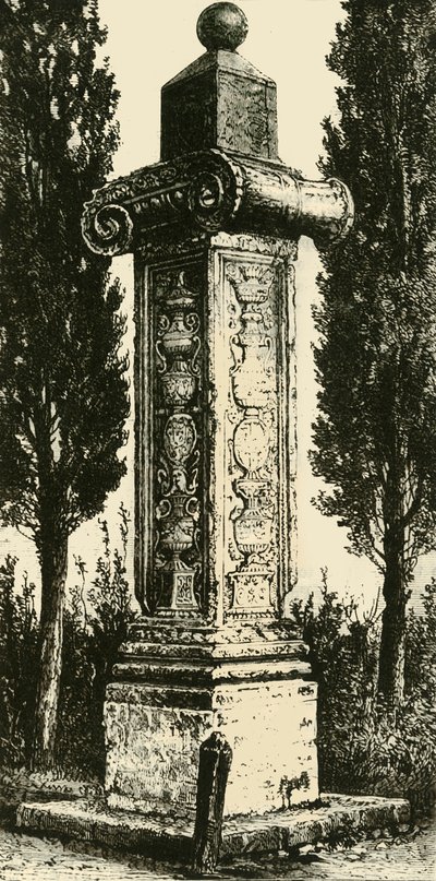 1890 में फ्रेंच का कॉलम, रेवेना, मेमोरी ऑफ गैस्टोन डी फिक्स के लिए सही किया गया। द्वारा अज्ञात